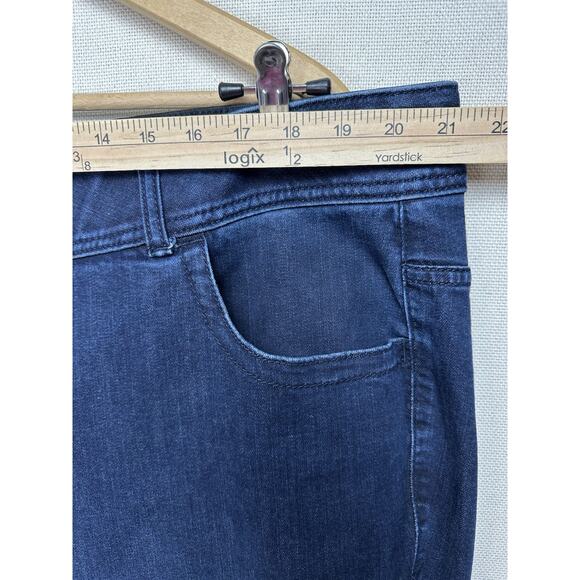 Lane Bryant Flare Dark Wash High Rise Jeans Size 22 Stretch 29” Inseam - Picture 10 of 16